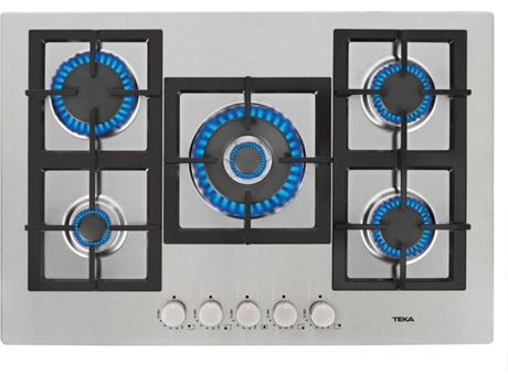Placa de Gás TEKA EFX 70 5G AI AL DR (Gás Butano-Propano - 75 cm - Inox) — Gás Butano-Propano | Largura: 75 cm