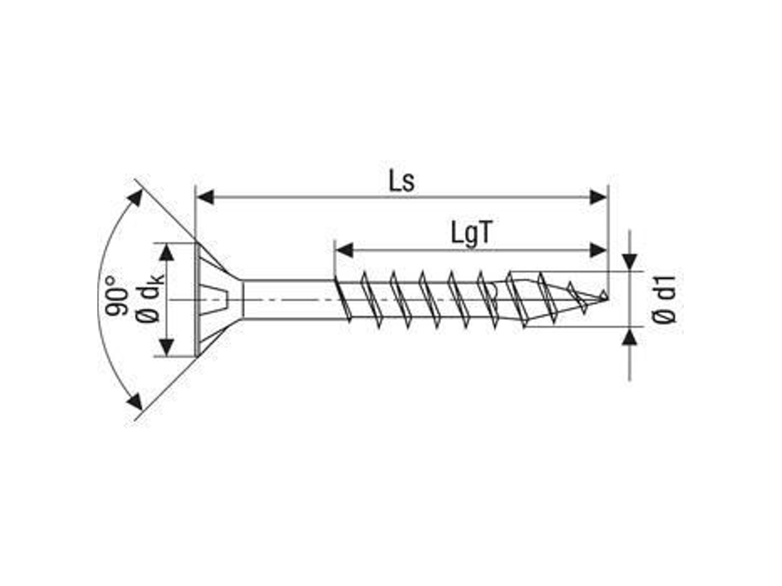Parafuso SPAX Yellox Pozidrive Ø3 5 X 12 Mm Cabeça Escareada Rosca Total Caixa de 200 1081020350123