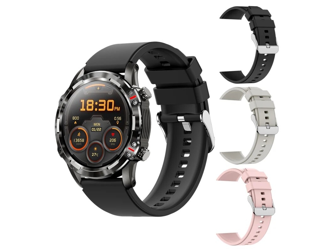 Relógio Inteligente Masculino 1.32 Polegadas Bluetooth Chamada À Prova D'Água Rastreador de Fitness Monitor para Android Ios com Alça VEANXIN