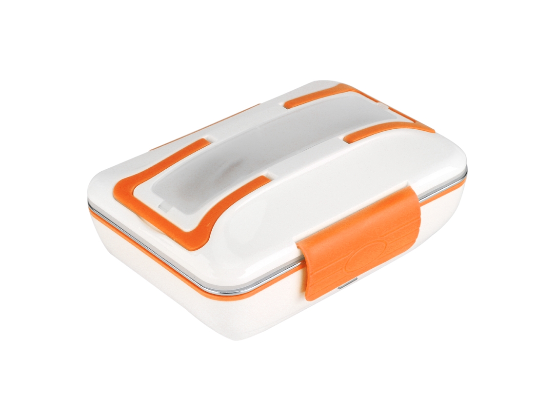 Caixa De Almoço Com Aquecimento Elétrico Laxiscreed Em Aço Inoxidável, Tensão 110v, Design Laranja