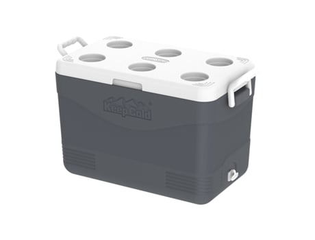 Caixa térmica portátil para piquenique Keepcold - 46 L - Cinza escuro