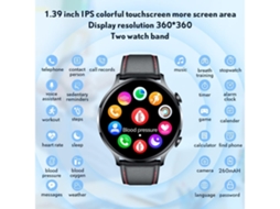 Smart Watch Bluetooth Call 1 39 Polegadas Monitoramento de Saúde 114 Modos Esportivos Compatível com Android Ios Prata YEMAESRE