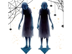 Gêmeos Assustadores Genéricos do Halloween Placa de Metal para Jardim e Gramado, Kit de 2 Peças Decoração Externa, CHABERLU