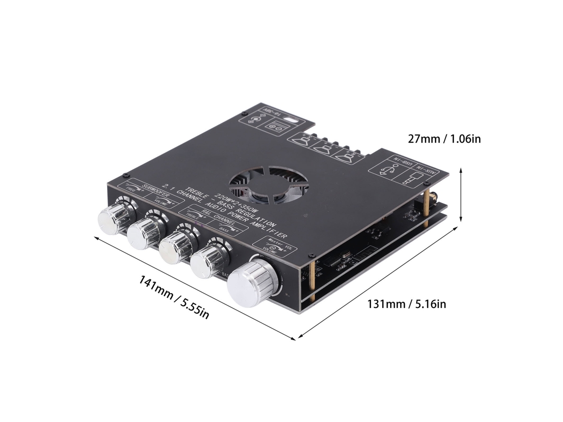 Laxiscreed Módulo Amplificador De Potência 2.1 Canais Com Bluetooth Bt5.1 De Alta Qualidade