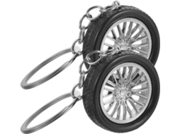 Chaveiro De Pneu Em Pvc, Anel De Aço Inoxidável, Acessórios Para Carro