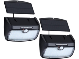 Conjunto De 2 Luminárias Solares De Parede Removíveis E À Prova D'água Com Sensor De Movimento Para Jardim, Pátio E Varanda.
