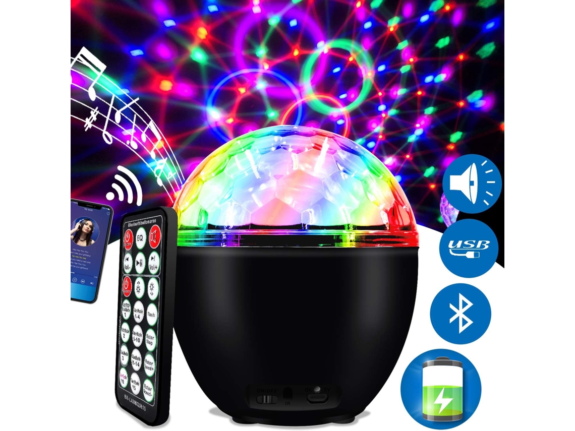 Iluminação LED para bola de discoteca, palco e clube, com 16 cores. Observações sobre o tamanho. Slowmoose