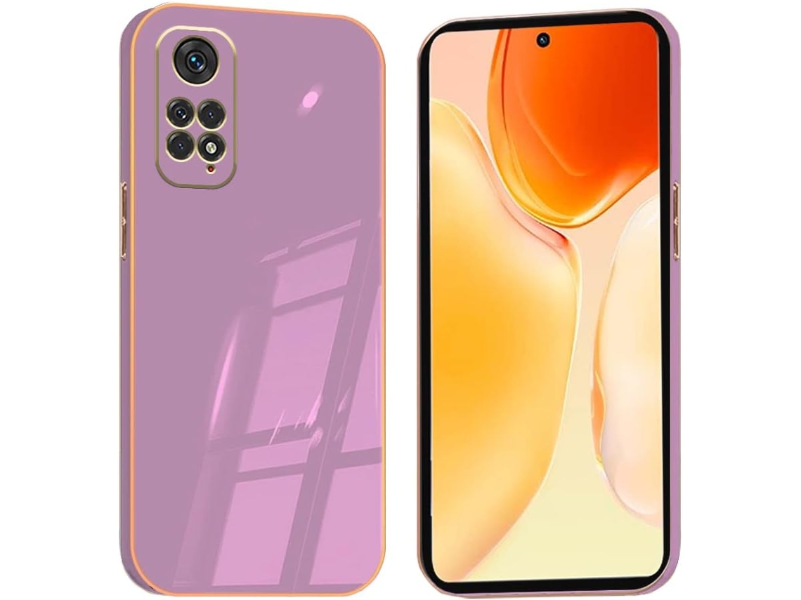 Capa Protetora Note Banhado para Xiaomi Redmi Note 11 HONGWE. Anti-Choque Roxo