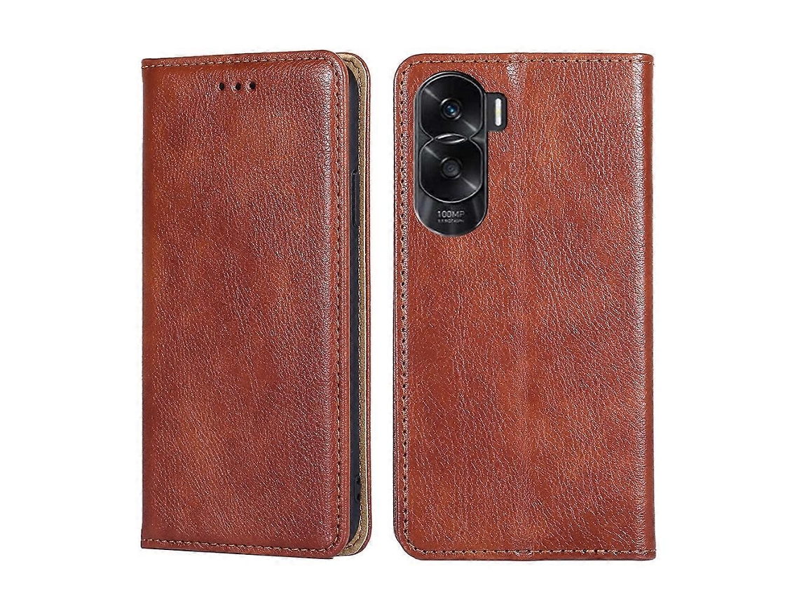 Capa De Couro Magnética Com Acabamento Fosco E Cor Sólida Para Honor X50i 5g / 9 Lite