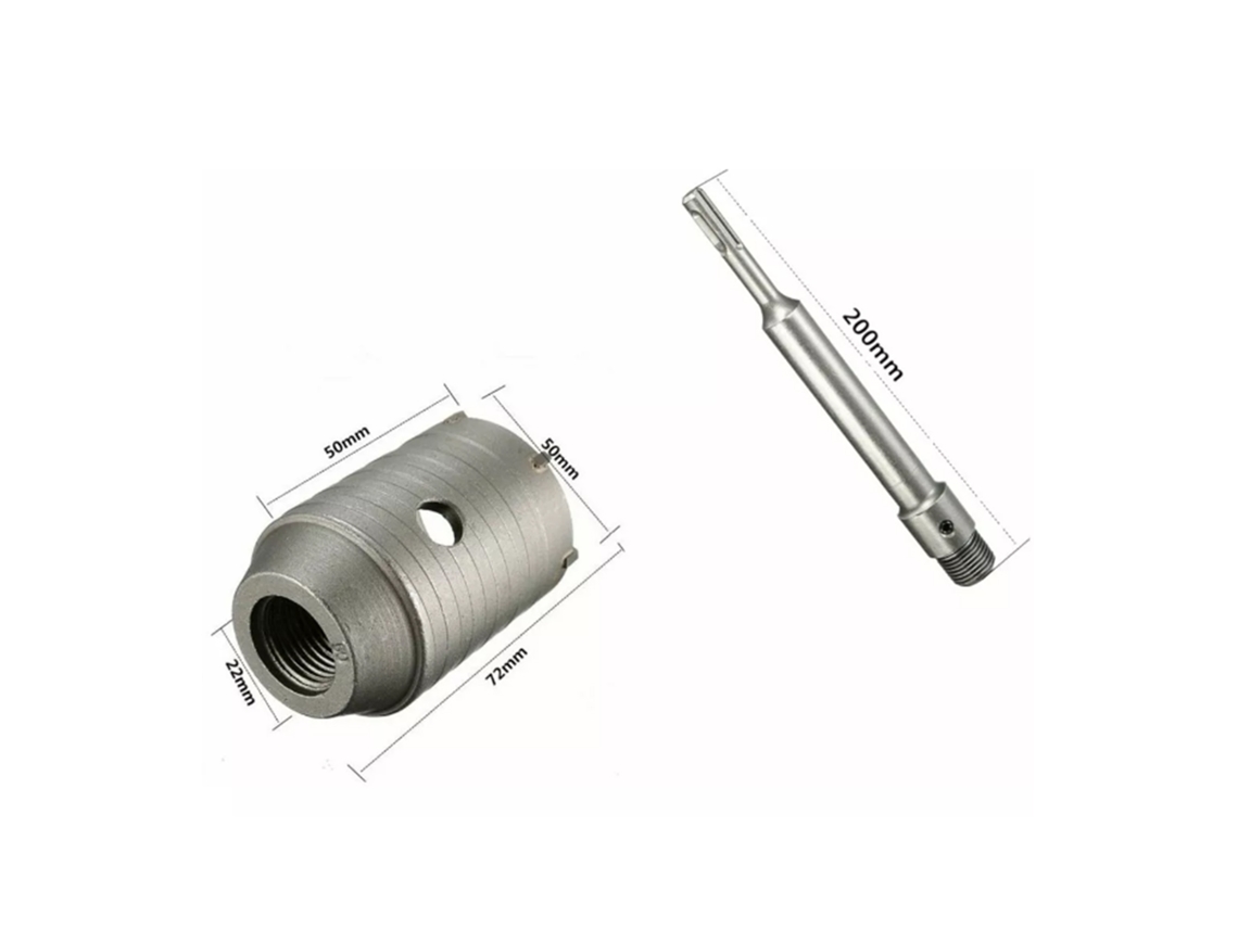 Laxiscreed Broca De 200mm Para Paredes De Ar Condicionado Em Carbeto De Tungsténio