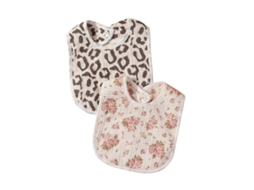 Bandana Babadores para Bebê, 2 Peças, Bandana Babadores de Algodão Sólido e Absorvente para Recém-Nascidos Meninos e Meninas Unissex com Estampa Floral