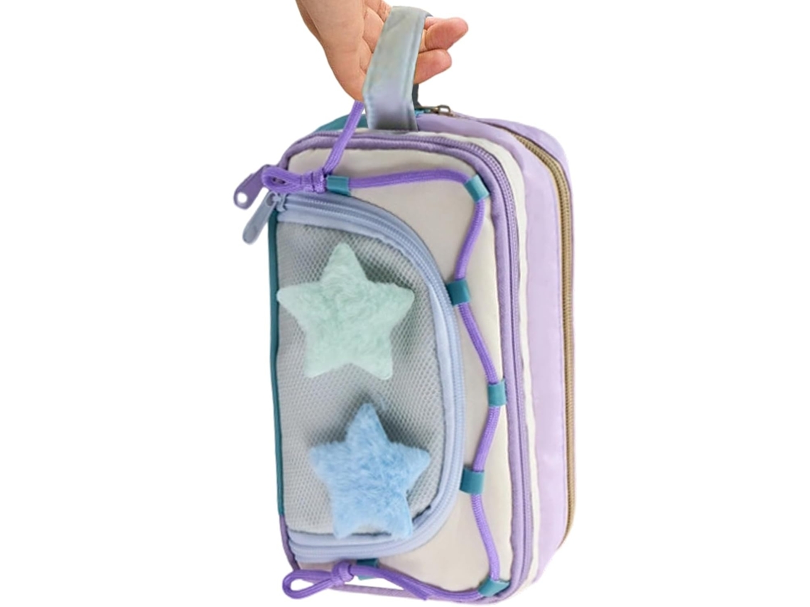 Lurelia Porta-lápis Grande Para Escola, Bolsa Para Régua, Borracha, Canetas E Notas