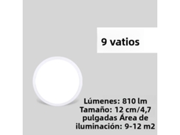 Painel Decorativo de Led Ultrafino de 2,2 Cm para Teto, Econômico e Sem Cintilação. MDUG (luz Fria de 9 W)