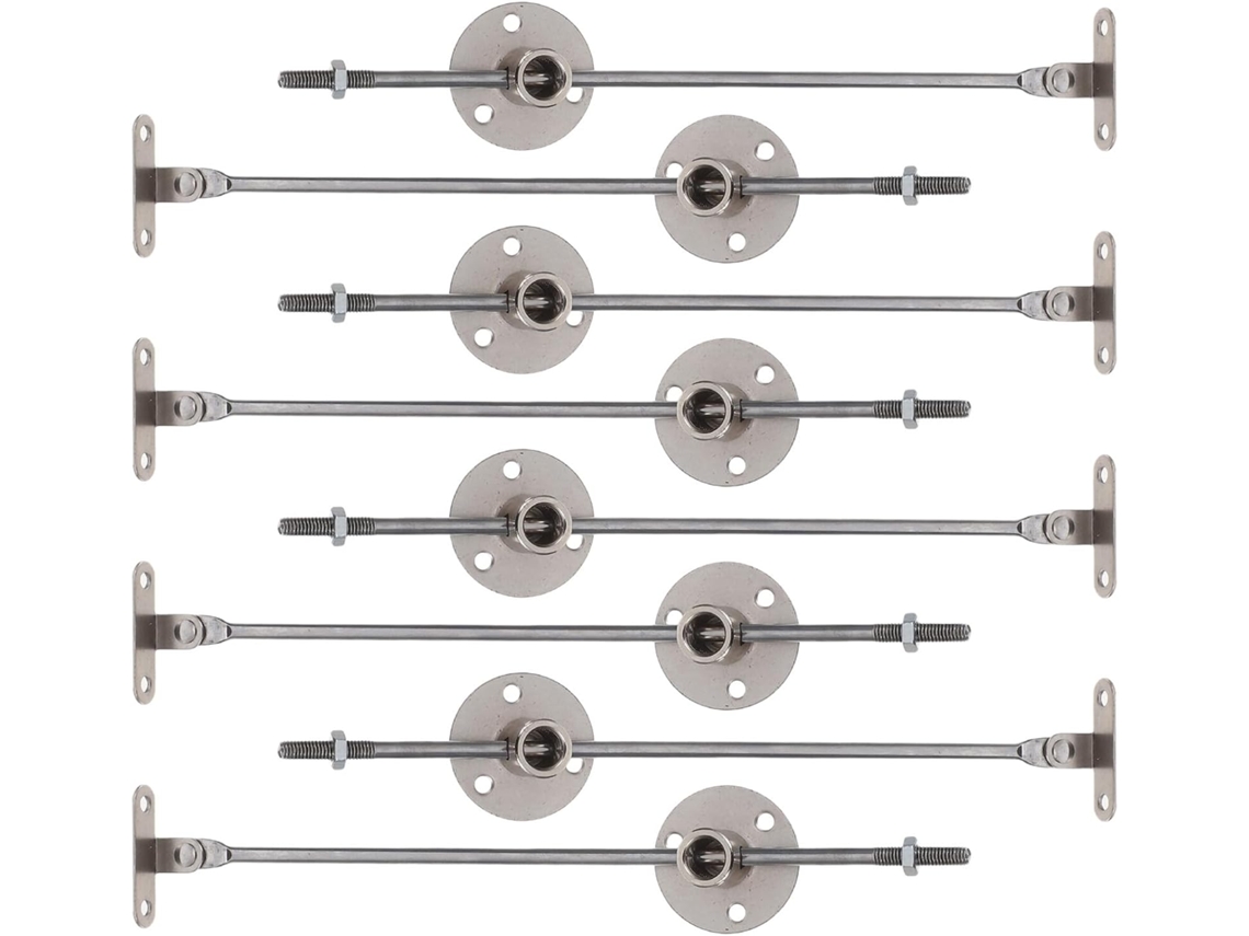 Conjunto De 8 Dobradiças Ferro Para Portas Armários Com Mecanismo