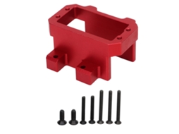 Mali suporte de Servo de Direção em Liga de Alumínio para Veículo Controle Remoto Sledge 1/8 4wd Vermelho