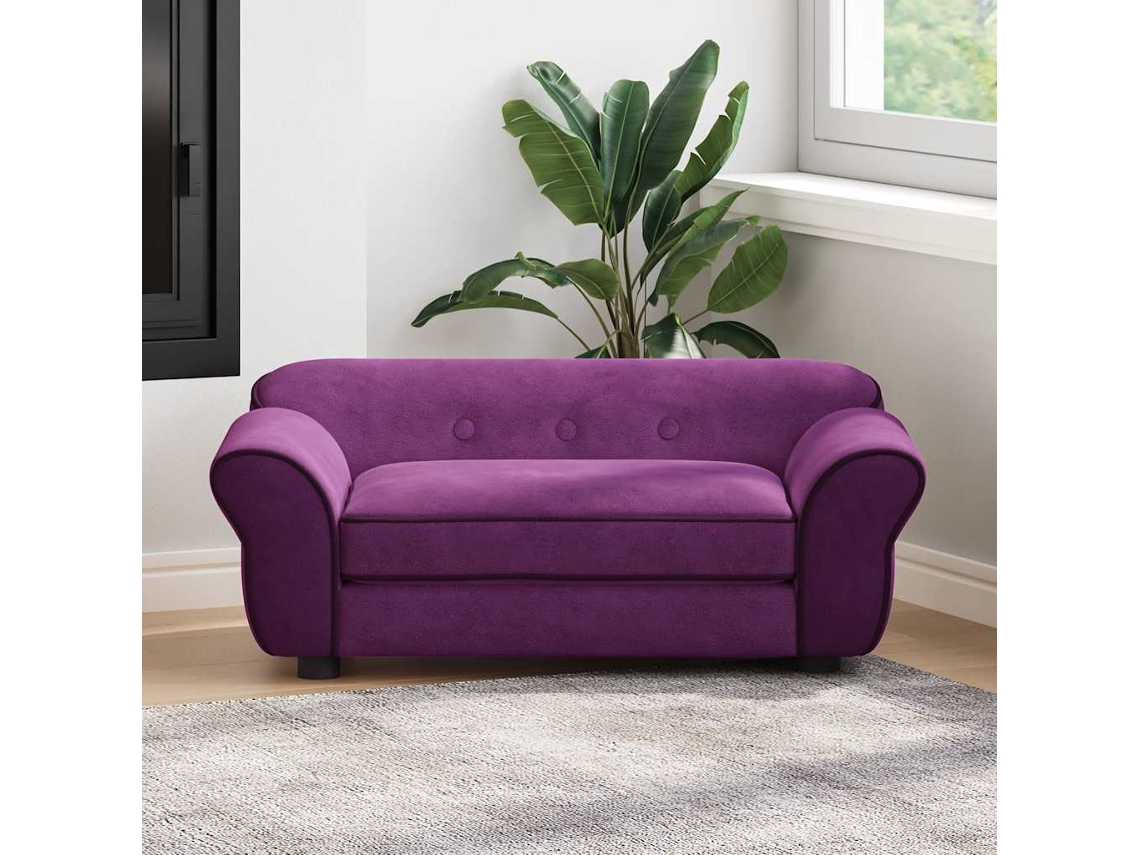Vidaxl Sofá 72x45x30 Cm Pelúcia Bordô