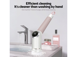 Escovador elétrico giratório sem fio ipx5 7 cabeças 2 velocidades 90min bateria recarregável | S/MARCA