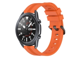 Pulseira De Silicone Listrada Côncava Para Samsung Galaxy Watch3 45mm 22mm