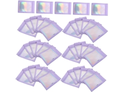 Conjunto De 100 Sacos Holográficos Reutilizáveis Para Armazenamento De Joias