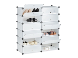 Sapateira Modular De Plástico Com 12 Compartimentos E Portas