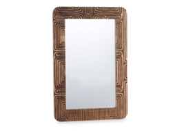 Espelho de Parede 43 Marrom 90 x 60 x 2 cm Retangular