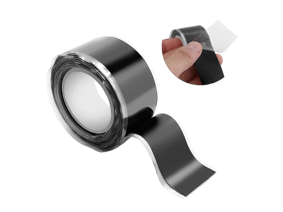 Fita Adesiva para Reparos, de Silicone Autofusível, Autoamalgamante, Preta, Isolante e D GOKOCO