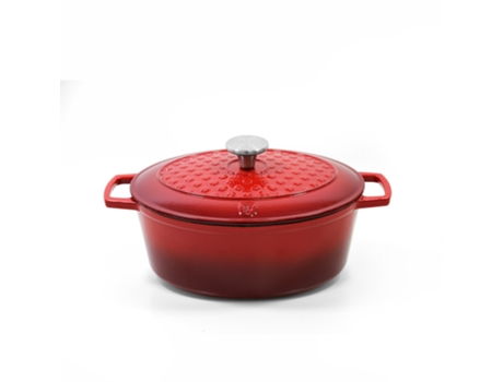 Cocotte oval de ferro fundido esmaltado - 30cm Scarlet