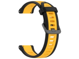 Pulseira Em Silicone Para Garmin Forerunner 165 (20 Mm) Preto Amarelo Hexinyigjly