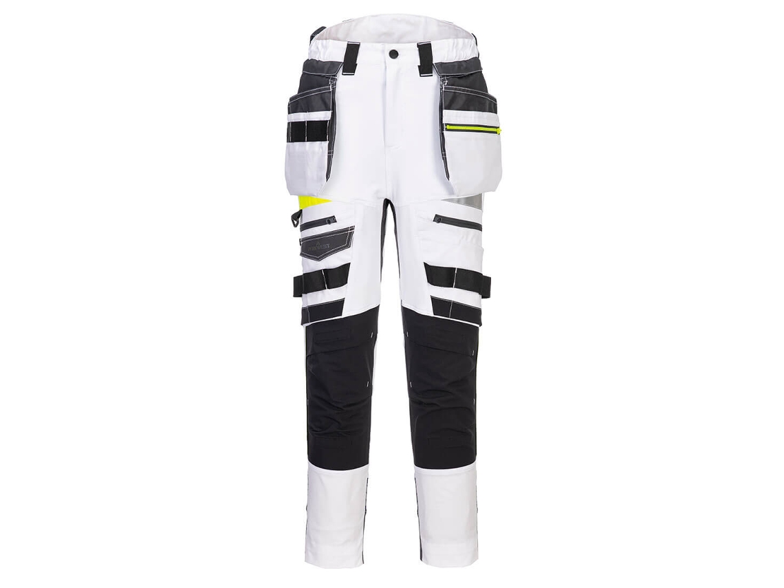 Calças De Alta Visibilidade Com Coldre Dx4 Para Mulheres Branco / 28