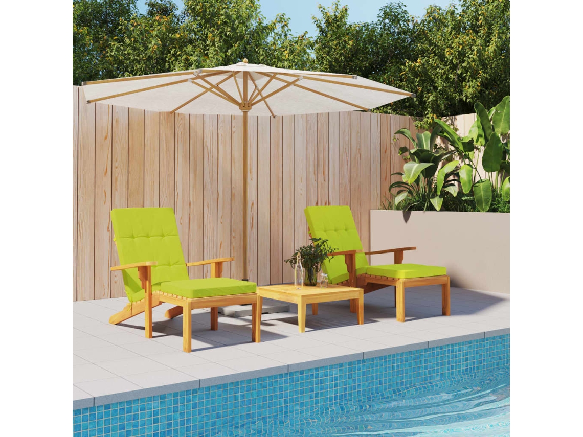 Vidaxl Almofadões Cadeira Terraço 2 Pcs Tecido Oxford Verde Brilhante