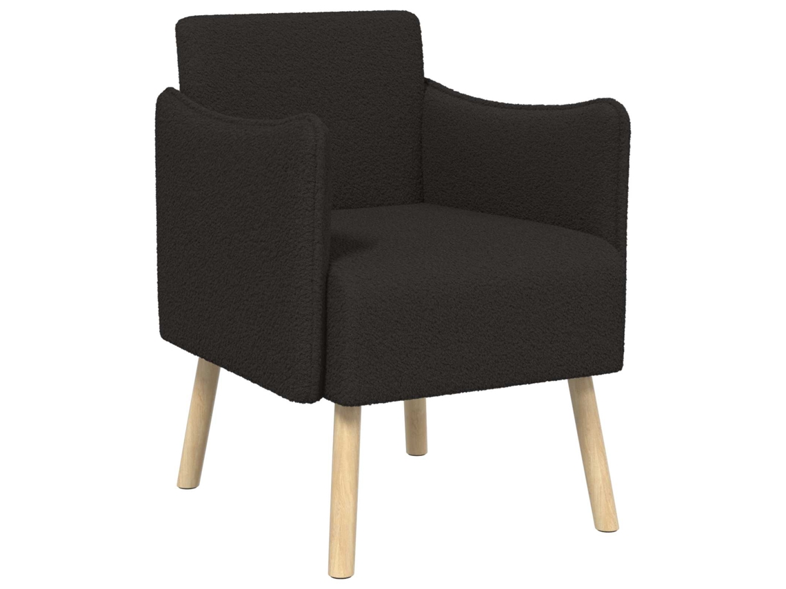 Vidaxl Poltrona Preto Bouclé