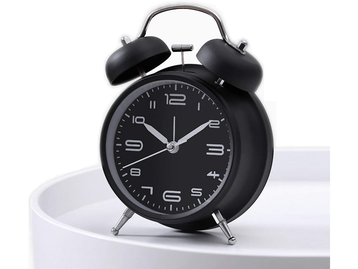 Despertador BRILVIBERA Saytay, 4 Polegadas, Sino de Metal, Decoração