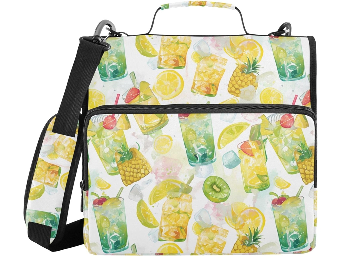 Massa Com Zíper E Alça, Sacos Diversos, 3, 8cm 1, 5 Polegadas, 3 Argolas Armazenamento, Portfólio, Fichário