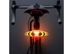 Luzes traseiras de bicicleta LINJOU LED com sinais de giro, recarregáveis, à prova d'água