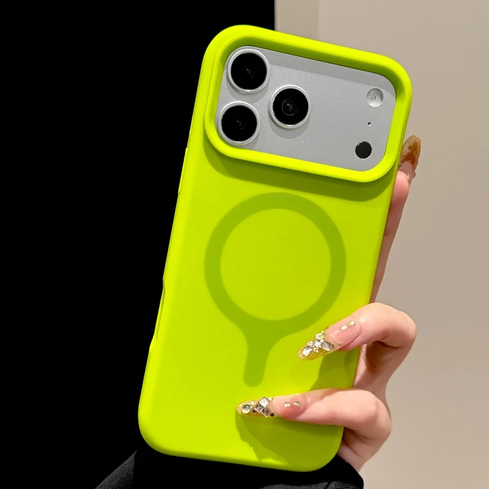 (verde, Iphone 16 Pro Max) Capa De Celular Em Silicone Líquido Macio, Compatível Com Magsafe, Resistente A Choques E Quedas.