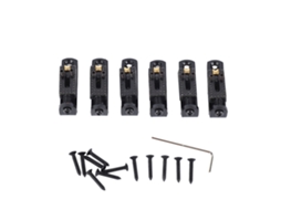 Ponte Dividida para Guitarra Elétrica, Placa de Cordas com Roletes, Acessório de Cordal Metálico Preto AQUAFORGE