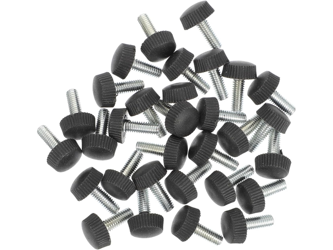 Conjunto De 30 Pés Niveladores Ajustáveis Com Rosca Para Sofá, Mesa E Cadeira, Pretos, 16xm6x15mm, Acessórios Para