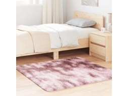 Vidaxl Tapete Shaggy De Pelo Alto Navarra 120x120 Cm Rosa Empoeirado