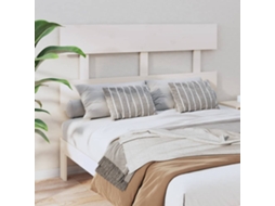 Vidaxl Cabeceira De Cama 124x3x81 Cm Pinho Maciço Branco