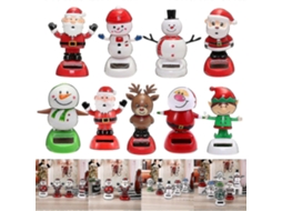 Enfeites De Natal Danantes Movidos A Energia Solar Boneco De Neve, Papai Noel, Alce E Brinquedo Animado De Balano. Hengjian