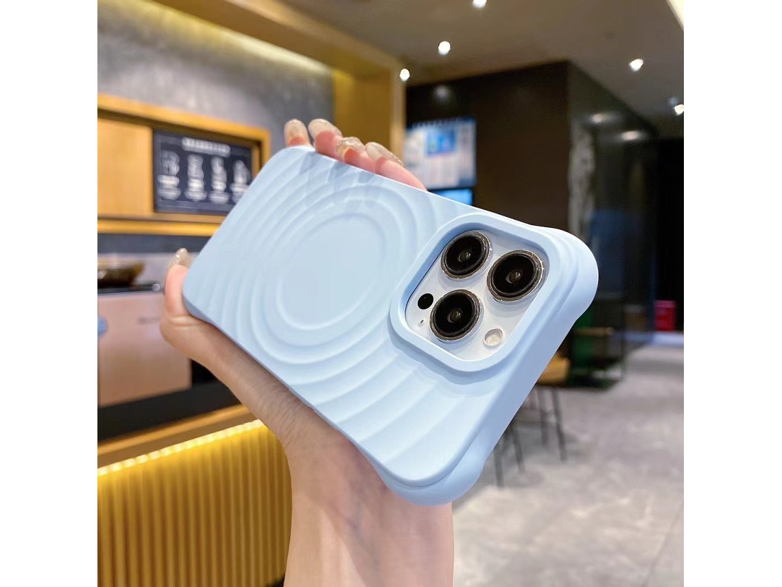 (azul, Iphone 16) Capa Magnética Para Iphone, Cobertura Total Com Silicone Líquido.
