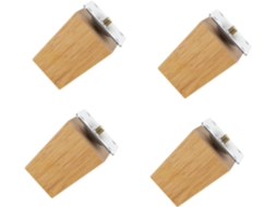 Villcase Conjunto De 4 Pés Mesa Madeira Clássicos E Decorativos Para Sofá, Armário E Mesa Resistentes