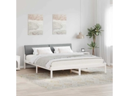 Vidaxl Estrutura Da Cama Branco E Cinza Claro 180 X 200 Cm