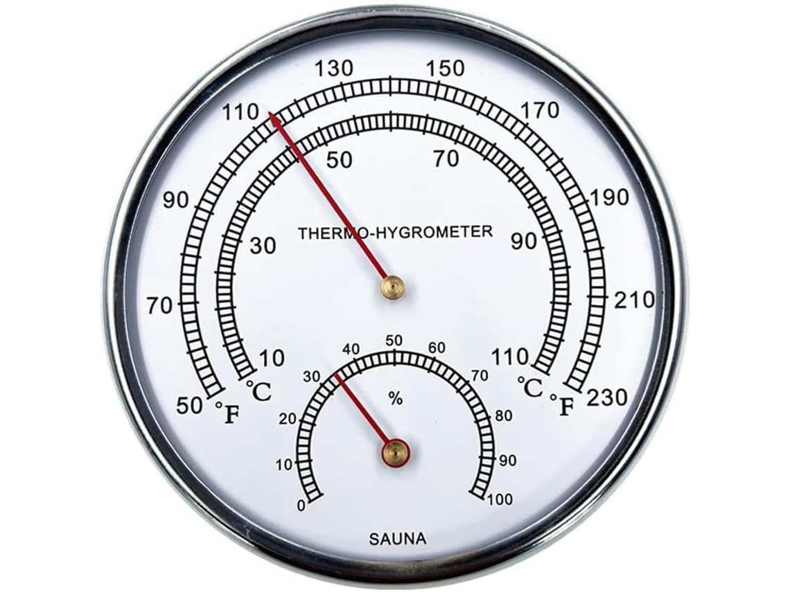 Termômetro SFUSHOS, Fahrenheit, para sauna, com mostrador interno