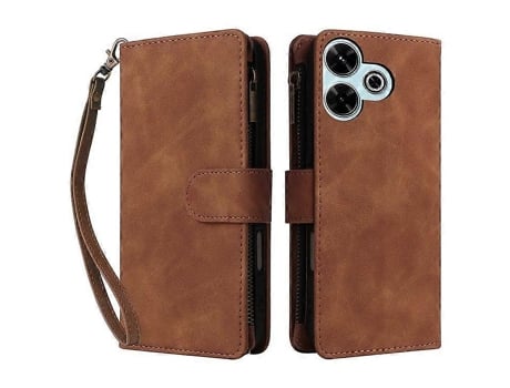 Para Xiaomi Redmi 13 4g/ 5g Case Zipper Wallet Vários Slots Para Cartão Capa De Couro Para Telefone