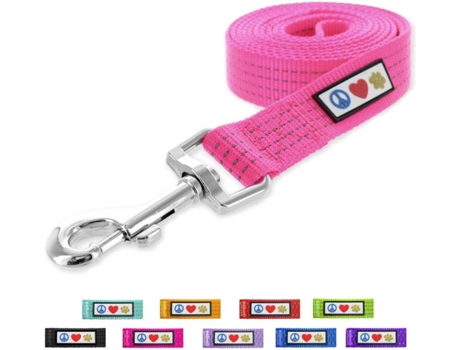 Trela para Cães  Refletora (Rosa - S - Porte Pequeno)