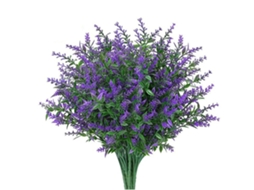 Maços De Flores De Lavanda Artificial Flores Falsas Para Exterior Decoração Resistente Aos Raios Uv Sem Desbotamento Plantas De Plástico