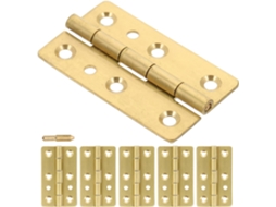Shineofi Conjunto De 6 Dobradiças Piano Em Cobre Dourado, Resistentes À Ferrugem, Para Caixas De Ferramentas E