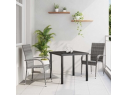Vidaxl Conjunto De Jantar Para Jardim 3 Unid. Cinzeto