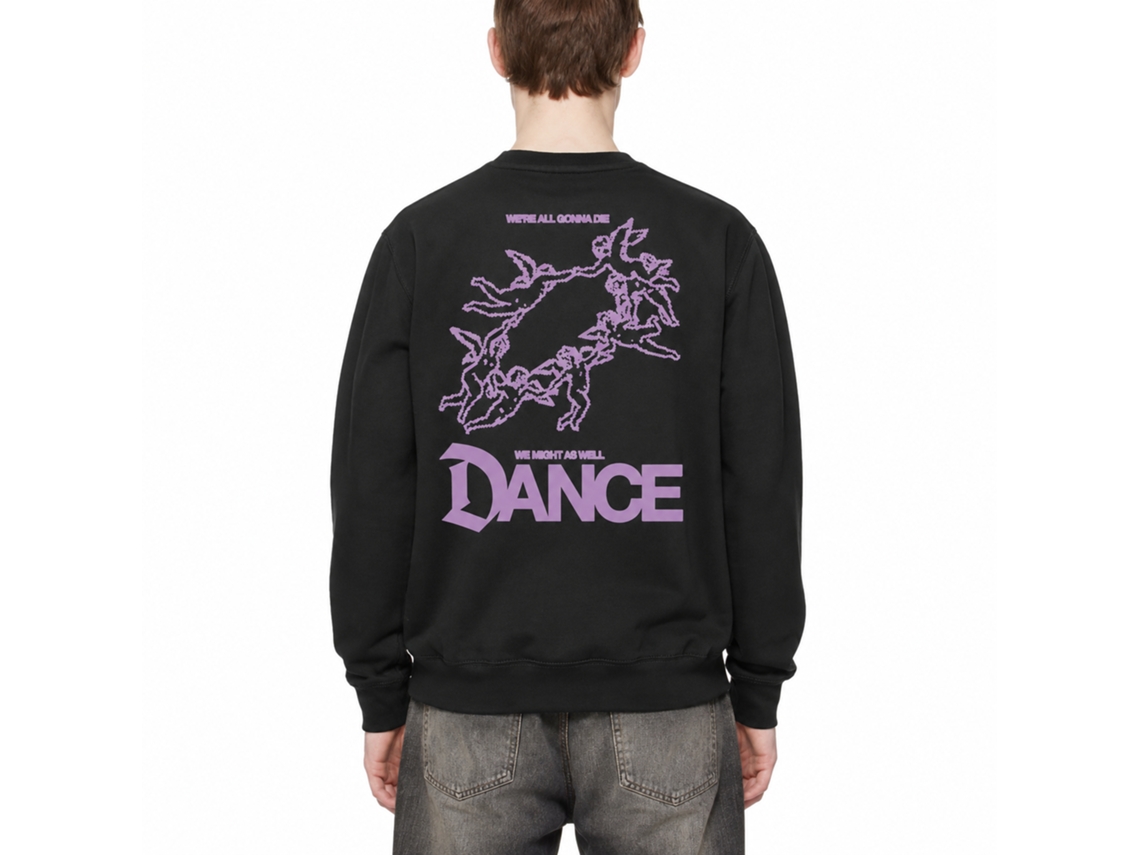 Moletom clássico Rockinstone We Might As Well Dance com estampa dupla face e design exclusivo.